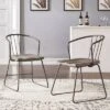 Set Of 2 Nowell Iron Dining Chairs Gray - Inspire Q 1 Set Of 2 Nowell Iron Dining Chairs Gray - Inspire Q -Furniture Shop GUEST 002c8f0e 4f17 47f7 acf6 4959585bc7d2