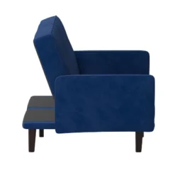 Emma And Oliver Plush Padded Upholstered Split Back Sofa Futon With Vertical Channel Tufting And Wooden Legs -Furniture Shop GUEST 0053ba5a 7860 4d2f 9c79 667bea0dac8f