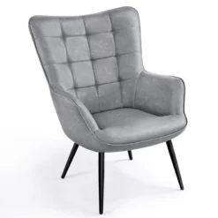 Yaheetech Leather Wingback Accent Chair Armchair For Living Room -Furniture Shop GUEST 0076d2b2 339d 45b9 9135 2888dc6ca6ee