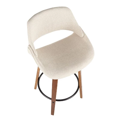 Set Of 2 Fabrico Mid Century Modern Counter Height Barstool - LumiSource 8 Set Of 2 Fabrico Mid Century Modern Counter Height Barstool - LumiSource - Image 6