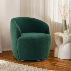 Fannie 25.60'' Wide Small Size Boucle Upholstered 360° Swivel Barrel Chair-The Pop Maison -Furniture Shop GUEST 0089c6e2 b4cd 4145 8671 7acb7ddca5e5