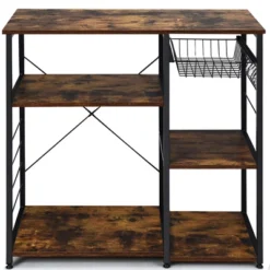 Costway Industrial Kitchen Baker's Rack Microwave Stand Utility Storage Shelf W/ 6 Hooks Steel Black 19 Costway Industrial Kitchen Baker's Rack Microwave Stand Utility Storage Shelf W/ 6 Hooks Steel Black -Furniture Shop GUEST 00ca0c6a d72f 400d b0b5 63a53301a7fe