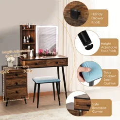 Costway Vanity Set With Dimmable Lighted Mirror 3 Lighting Modes 20 Costway Vanity Set With Dimmable Lighted Mirror 3 Lighting Modes -Furniture Shop GUEST 016a31ee d321 49d6 af6d b436d165b2d4