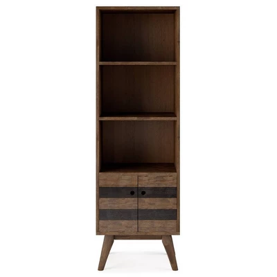 70" Wright Bookcase With Storage Rustic Natural Aged Brown-WyndenHall 10 70" Wright Bookcase With Storage Rustic Natural Aged Brown-WyndenHall - Image 8