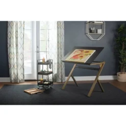 2pc Stellar Drawing Table With 36" Adjustable Top With Stool Set Black/Gold - Studio Designs 31 2pc Stellar Drawing Table With 36" Adjustable Top With Stool Set Black/Gold - Studio Designs -Furniture Shop GUEST 01c0899e bfa4 4606 9a33 12cea422e2ae