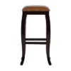 San Francisco Backless Faux Leather Barstool Wood Caramel - Linon -Furniture Shop GUEST 02076fac f0dc 42ac 98bd f448afcc58f6