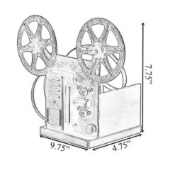 Vintiquewise Decorative Bronze Metal Vintage Single Bottle Film Projector Wine Holder For Tabletop Or Countertop -Furniture Shop GUEST 0435a72c 4de1 413a 8784 5c21af9fa1ac