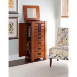 Delia Jewelry Armoire Brown - Powell Company -Furniture Shop GUEST 0454207a 822a 4010 846b b8a617a392c9