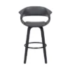 30" Julyssa Swivel Faux Leather Wood Counter Height Barstool - Armen Living -Furniture Shop GUEST 0454e22c 9399 4eb2 a21b f5cd7194ef9d