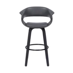 30" Julyssa Swivel Faux Leather Wood Counter Height Barstool - Armen Living