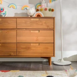 Mid-Century Modern Groove Wood 6 Drawer Dresser - Saracina Home -Furniture Shop GUEST 04d23956 eefc 461e adbc 47cd243dd32b