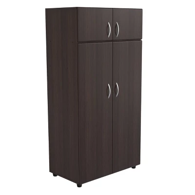 4 Door Wardrobe/Armoire Espresso - Inval 7 4 Door Wardrobe/Armoire Espresso - Inval - Image 5