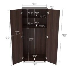 2 Door Wardrobe/Armoire Espresso - Inval -Furniture Shop GUEST 06b8d6af 8252 4b62 86ae 09753fb599ff