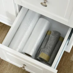 HOMCOM Kitchen Island With Drop Leaf, Rolling Kitchen Cart On Wheels With 3 Drawers, Cabinet, Natural Wood Top, Spice Rack And Towel Rack, White 10 HOMCOM Kitchen Island With Drop Leaf, Rolling Kitchen Cart On Wheels With 3 Drawers, Cabinet, Natural Wood Top, Spice Rack And Towel Rack, White -Furniture Shop GUEST 0800df35 6391 467b b26c 6140ceee0371