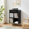 42.25" Juno Record Storage Cube Bookcase With Speaker Black/Black - Crosley -Furniture Shop GUEST 0815559f 4481 4aa8 b37e 9426b509a74b