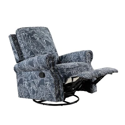 Pablo Traditional-normal Manual Swivel Glider Recliner With Nailhead Trims For Living Room | KARAT HOME 8 Pablo Traditional-normal Manual Swivel Glider Recliner With Nailhead Trims For Living Room | KARAT HOME - Image 6