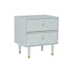 2 Drawer Geo Textured Nightstand - Linon -Furniture Shop GUEST 08ebf201 ae0e 40a9 bd6f 260efe6db733