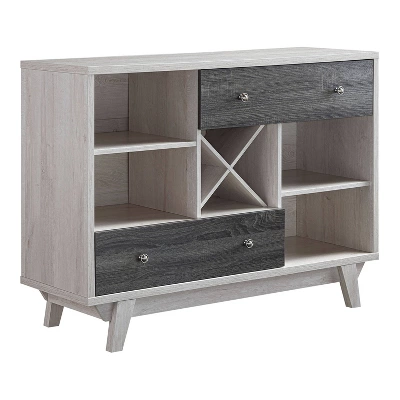 Abrama 2 Drawer Buffet White Oak/Distressed Gray - HOMES: Inside + Out 3 Abrama 2 Drawer Buffet White Oak/Distressed Gray - HOMES: Inside + Out