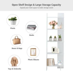 Costway Set Of 2 Bookcase Storage 5-Tier Open Shelf Display Room Divider -Furniture Shop GUEST 093123d2 7b8b 459a b083 4c83ea301582