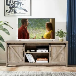 Costway TV Stand Media Center Console Cabinet Sliding Barn Door For TV's 60'' 15 Costway TV Stand Media Center Console Cabinet Sliding Barn Door For TV's 60'' -Furniture Shop GUEST 094e8e5c c8ac 46b0 a1a1 bf95cb8cf51b