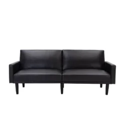 Faux Leather Futon Sofa With Arms Black - Room Essentials™ 14 Faux Leather Futon Sofa With Arms Black - Room Essentials™ -Furniture Shop GUEST 095f658f 5ce1 4340 8445 617be630fe35