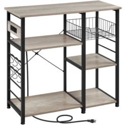 Yaheetech Vintage Kitchen Island Baker's Rack With Power Outlet Utility Microwave Stand 14 Yaheetech Vintage Kitchen Island Baker's Rack With Power Outlet Utility Microwave Stand -Furniture Shop GUEST 09860da9 8d55 4b69 b00a af457d1f67f6