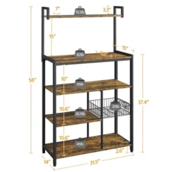 Yaheetech Utility Kitchen Storage Rack With 4 Shelves -Furniture Shop GUEST 0b3cfdc0 467a 44ea 93e3 99e5e53ac7c6