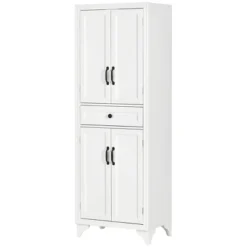 HOMCOM 67" Freestanding Kitchen Pantry, 4-Door Storage Cabinet With Drawer And Adjustable Shelves, White 9 HOMCOM 67" Freestanding Kitchen Pantry, 4-Door Storage Cabinet With Drawer And Adjustable Shelves, White -Furniture Shop GUEST 0b9ec643 d739 4100 a0a7 d41146c850f1