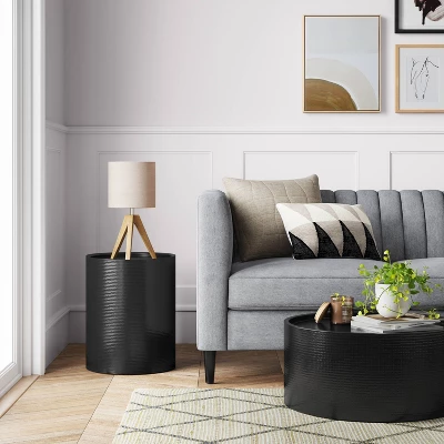 Manila Cylinder Drum Accent Table - Threshold™ 3 Manila Cylinder Drum Accent Table - Threshold™