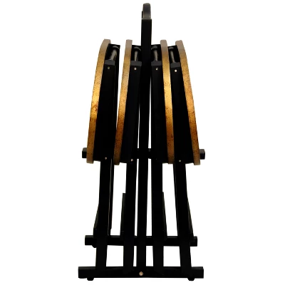 Rosewood TV Tray Set - Oriental Furniture 3 Rosewood TV Tray Set - Oriental Furniture