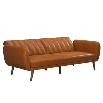 Brittany Futon Convertible Sofa Faux Leather - Novogratz 6 Brittany Futon Convertible Sofa Faux Leather - Novogratz - Image 4
