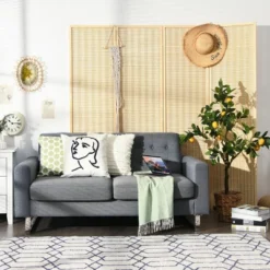 Costway 4 Panel Room Divider Screen Portable Folding 6 Ft Partition Screen -Furniture Shop GUEST 0e366a38 8a39 4a02 a1da ed404edfc2b8