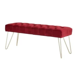 Hewett Velvet Tufted Metal Bench - Inspire Q 20 Hewett Velvet Tufted Metal Bench - Inspire Q -Furniture Shop GUEST 0ed7eed5 7682 4608 83a6 10b37ba9c0c0