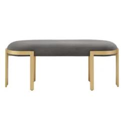 Lepape Upholstered Bench Gray Velvet - Inspire Q 12 Lepape Upholstered Bench Gray Velvet - Inspire Q -Furniture Shop GUEST 0f114142 a6be 4ffa 9135 30fa86165e94