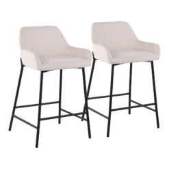 Set Of 2 Daniella Metal/Polyester Counter Height Barstools - LumiSource -Furniture Shop GUEST 0f787470 fccd 49d6 8e6c 2a026383296c