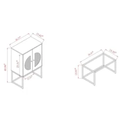 Ardon Bohemian Wood And Metal 2 Door Storage Cabinet With Rattan Light Brown/Black - Baxton Studio -Furniture Shop GUEST 0ff02aee 50ed 4b70 8e4c ebfaa6e89af5