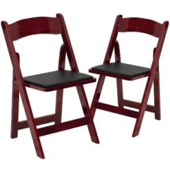 Flash Furniture 2 Pack HERCULES Series Wood Folding Chair With Vinyl Padded Seat -Furniture Shop GUEST 0ff26685 702e 4a6e 8252 4ac2e0335f1a