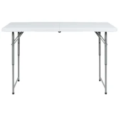 Flash Furniture 4-Foot Height Adjustable Bi-Fold Granite White Plastic Folding Table -Furniture Shop GUEST 11013217 43e3 4629 b70e 56c7981825d5