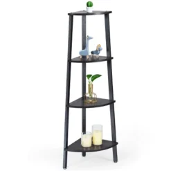 Tangkula 4-layers Corner Shelf Metal Storage Rack Bookcase Display Stand Wood 15 Tangkula 4-layers Corner Shelf Metal Storage Rack Bookcase Display Stand Wood -Furniture Shop GUEST 115eae93 d854 4b25 b9b2 89878154f774