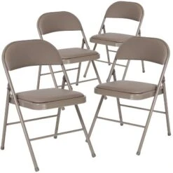Emma And Oliver 4 Pack Vinyl Padded Metal Frame Event/Home Office Folding Chair -Furniture Shop GUEST 11cd14e8 498b 434b 934b 715508a022af