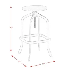 Court Adjustable Backless Barstool Brown - Picket House Furnishings -Furniture Shop GUEST 12273104 31e0 4123 b4d9 b4ca862b6613