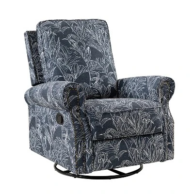 Pablo Traditional-normal Manual Swivel Glider Recliner With Nailhead Trims For Living Room | KARAT HOME 3 Pablo Traditional-normal Manual Swivel Glider Recliner With Nailhead Trims For Living Room | KARAT HOME