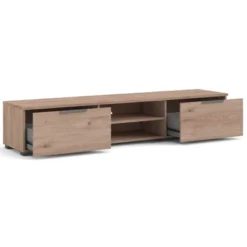2 Drawer 2 Shelf TV Stand In Brown - Tvilum -Furniture Shop GUEST 14095127 603f 4230 8059 6fa2d2eb725e