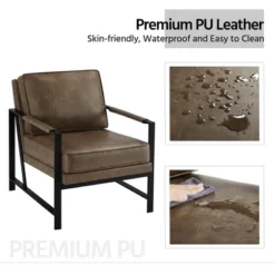 Yaheetech Retro Upholstered Accent Chair Arm Chair -Furniture Shop GUEST 144aaea9 c3e6 4328 88bc 0879184b1a09