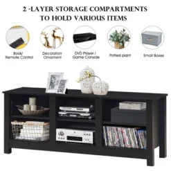 Costway TV Stand Cabinet For TV's Up To 60'' Entertainment Center W/Storage Shelves BlackBrown 20 Costway TV Stand Cabinet For TV's Up To 60'' Entertainment Center W/Storage Shelves BlackBrown -Furniture Shop GUEST 152a2a04 8fb2 47e6 986f 9f72373a04af