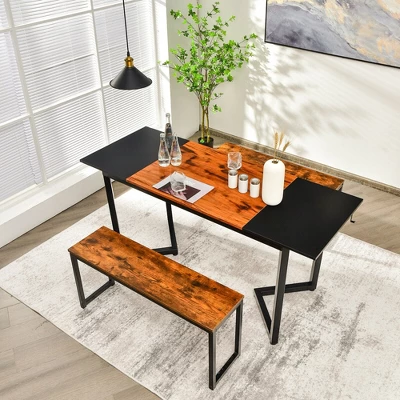 Costway 63'' Large Computer Desk Study Workstation Conference Table Home Office 4 Costway 63'' Large Computer Desk Study Workstation Conference Table Home Office - Image 2