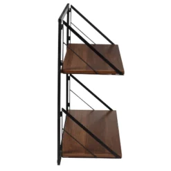 Honey-Can-Do 2 Tier Laundry Shelf With Wood Walnut -Furniture Shop GUEST 16507520 81c3 4404 8909 958402f66b35