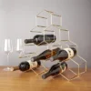 Viski Geo Gold Bottle Wine Rack, Honeycomb Design -Furniture Shop GUEST 19973099 9f12 4a99 b5bd c8ced9df57fe