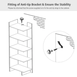 Costway Set Of 2 Bookcase Storage 5-Tier Open Shelf Display Room Divider -Furniture Shop GUEST 19cbb3b5 525e 43e5 a4a7 ce1bda27c914