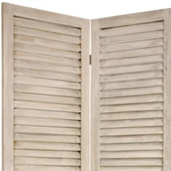 5 1/2ft 3 Panel Tall Classic Venetian Room Divider White - Oriental Furniture